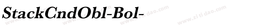 StackCndObl-Bol字体转换