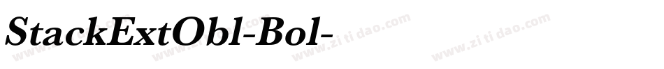 StackExtObl-Bol字体转换