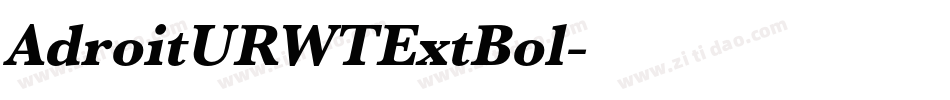 AdroitURWTExtBol字体转换