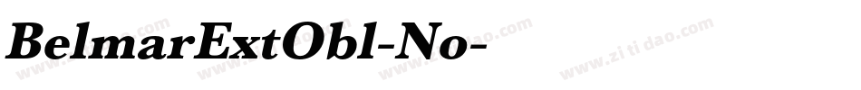BelmarExtObl-No字体转换