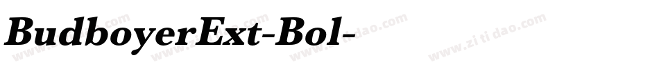 BudboyerExt-Bol字体转换