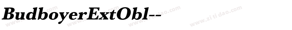 BudboyerExtObl-字体转换