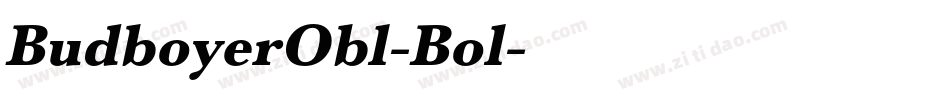 BudboyerObl-Bol字体转换