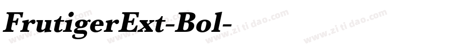 FrutigerExt-Bol字体转换