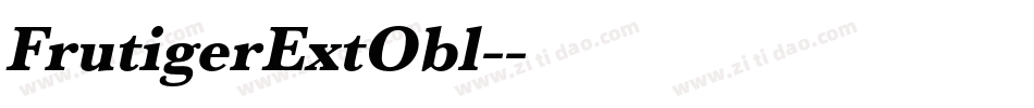 FrutigerExtObl-字体转换
