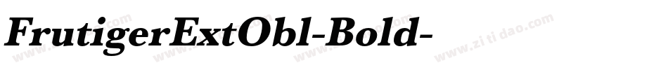 FrutigerExtObl-Bold字体转换