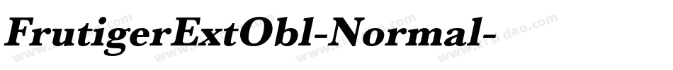 FrutigerExtObl-Normal字体转换