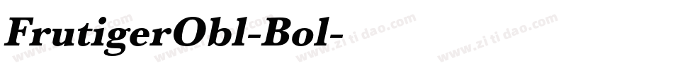 FrutigerObl-Bol字体转换