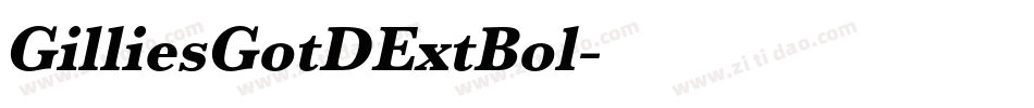 GilliesGotDExtBol字体转换