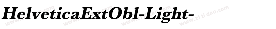 HelveticaExtObl-Light字体转换