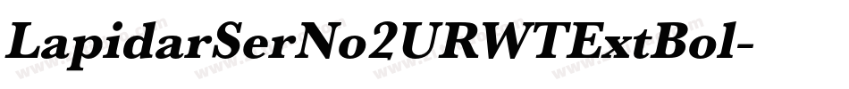 LapidarSerNo2URWTExtBol字体转换