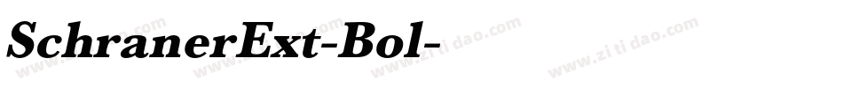 SchranerExt-Bol字体转换