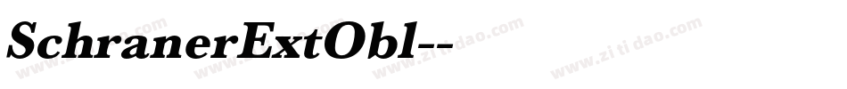 SchranerExtObl-字体转换