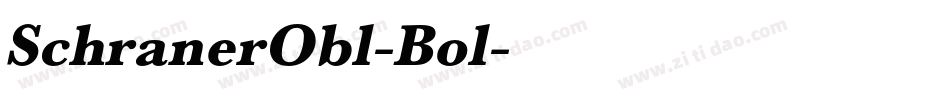 SchranerObl-Bol字体转换