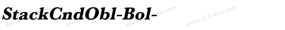 StackCndObl-Bol字体转换