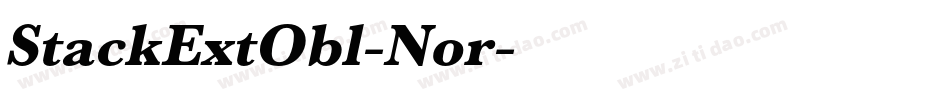 StackExtObl-Nor字体转换