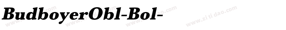 BudboyerObl-Bol字体转换