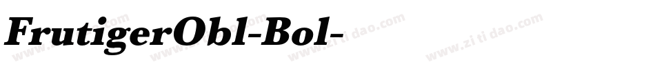 FrutigerObl-Bol字体转换