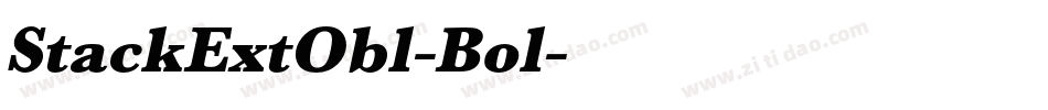 StackExtObl-Bol字体转换