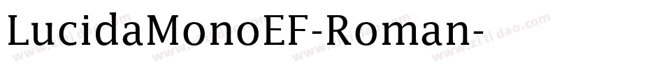 LucidaMonoEF-Roman字体转换