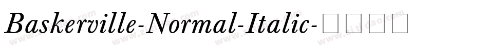 Baskerville-Normal-Italic字体转换