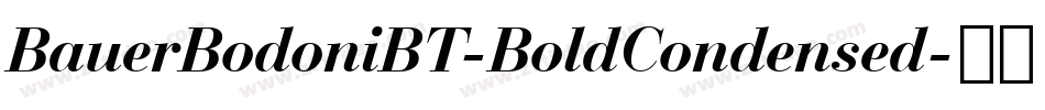 BauerBodoniBT-BoldCondensed字体转换