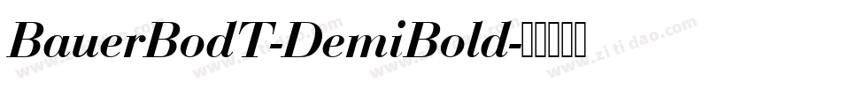 BauerBodT-DemiBold字体转换