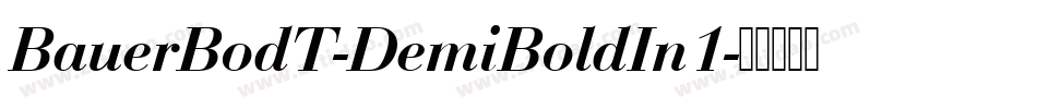 BauerBodT-DemiBoldIn1字体转换