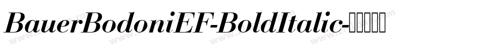 BauerBodoniEF-BoldItalic字体转换