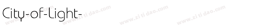 City-of-Light字体转换