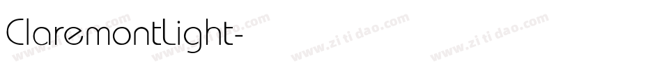 ClaremontLight字体转换