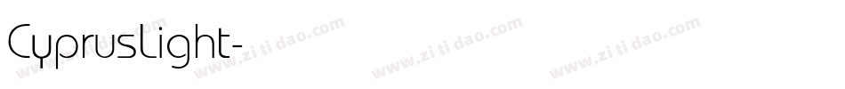 CyprusLight字体转换