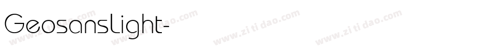 GeosansLight字体转换