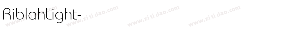 RiblahLight字体转换