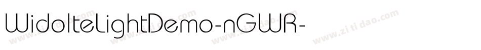 WidolteLightDemo-nGWR字体转换