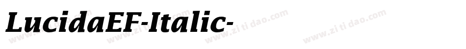 LucidaEF-Italic字体转换