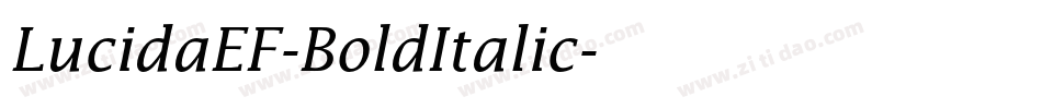 LucidaEF-BoldItalic字体转换