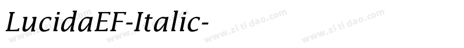 LucidaEF-Italic字体转换