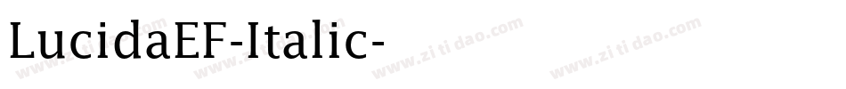 LucidaEF-Italic字体转换