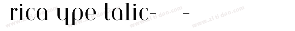 EricaTypeItalic-LJXD字体转换