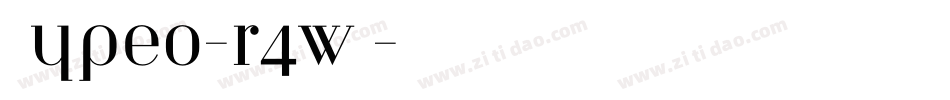 Typeo-r4wA字体转换