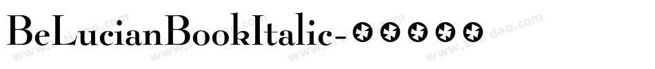BeLucianBookItalic字体转换