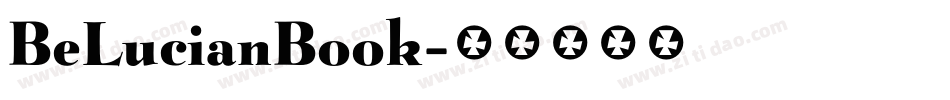 BeLucianBook字体转换