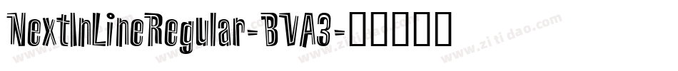 NextInLineRegular-BVA3字体转换