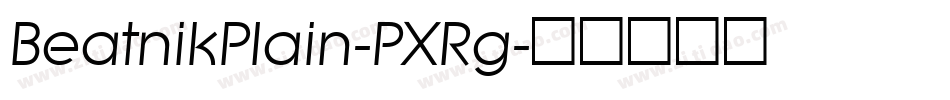 BeatnikPlain-PXRg字体转换
