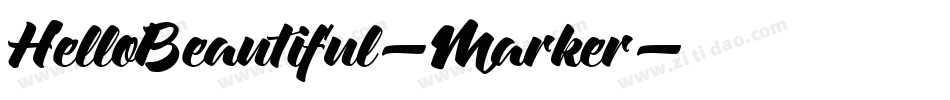 HelloBeautiful-Marker字体转换