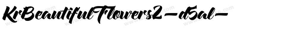KrBeautifulFlowers2-d5al字体转换