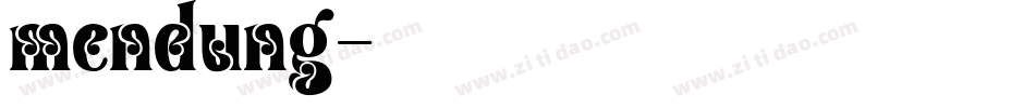 mendung字体转换