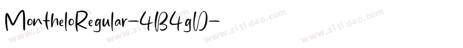 MontheloRegular-4B4gD字体转换