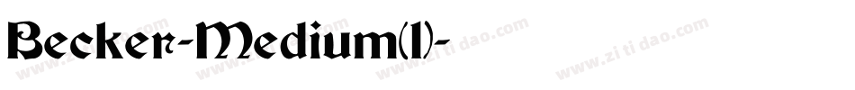 Becker-Medium(1)字体转换